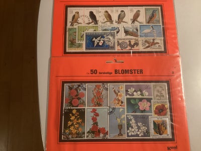 Europa, Figurmærker, Stemplede og ustemplede forskellige frimærker med fugle og blomster. Prisen er 