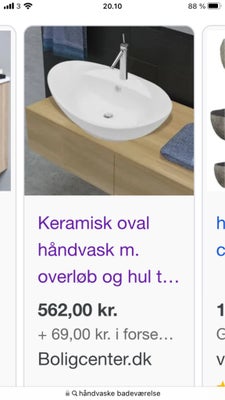 Keramisk oval håndvask

Desværre et fejlkøb. Vasken viste sig at være for stor til vores lille badev