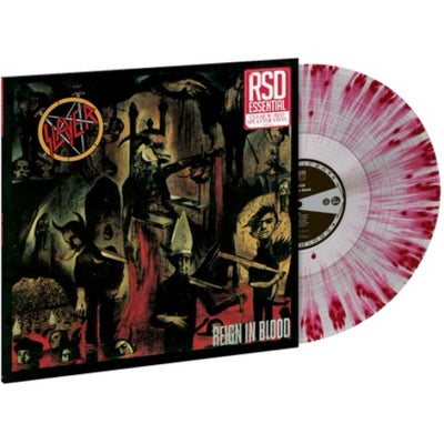 LP, Slayer, ( KLAR / RØD splatter vinyl ) Reign In Blood, Heavy, Denne vinyl er lavet på klar / clea