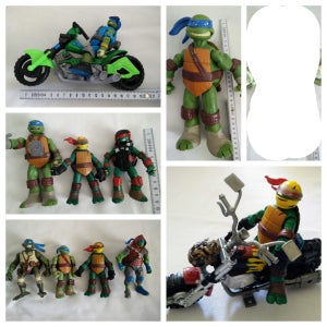 Tortues Ninja (Film 2014) - Set de 4 figurines 28cm : Leo, Mikey, Donnie,  Raph
