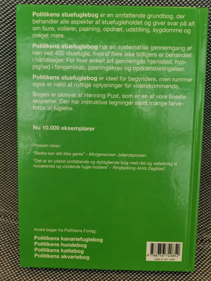 POLITIKENS STUEFUGLEBOG, Henning Pust, emne: dyr
