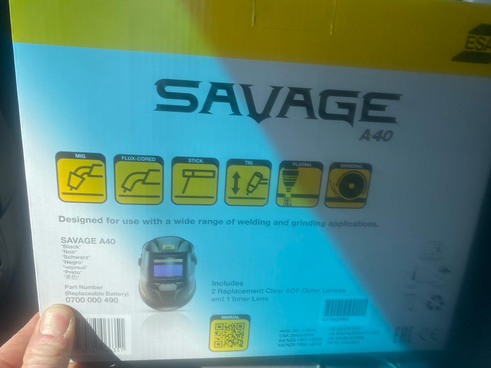 Svejsehjelm, Savage A40