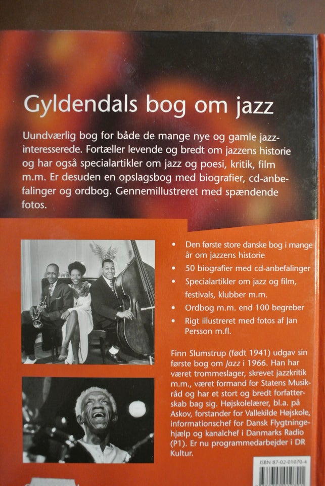 gyldendals bog om jazz, af finn slumstrup, emne: musik