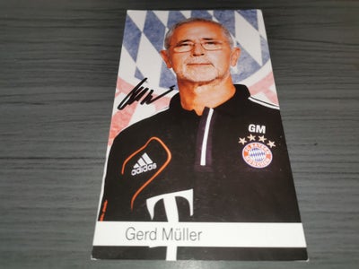 Autografer, Gerd Müller autograf, Den bedste tyske angriber nogensinde. Gerd muller har blandt andet