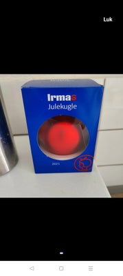 Julekugle, Produkt - Irma Julekugle
Farve - Rød/Hvid
Mærke - Irma
Salgspris - 299.00kr
Betalingsform