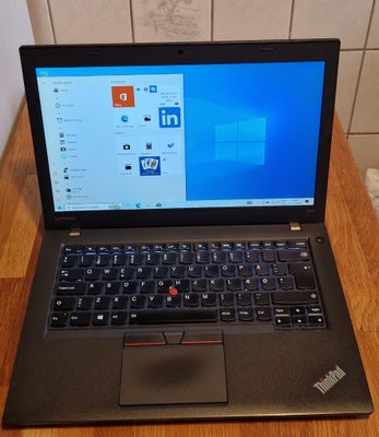 Lenovo T460, i5-6200U GHz, 8 GB ram, 120 GB harddisk, God, Velfungerende Lenovo Thinkpad T460 med i5