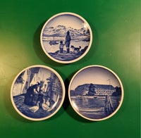 3 mini platter (8cm), Aluminia / Kgl. Porcelæn
