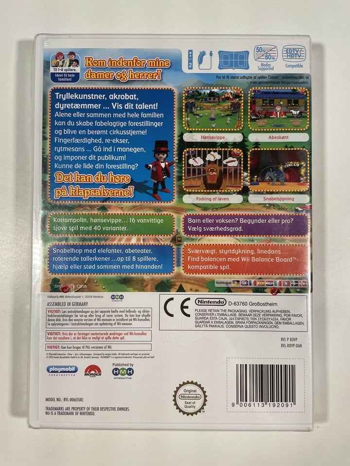 (Nyt i folie) Playmobil Cirkus, Nintendo Wii