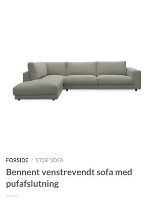 Sofa, 4 pers. , Ilva Bennent, 
4 pers. venstrevendt Sofa med pufafslutning / chaiselong 

Bennent so