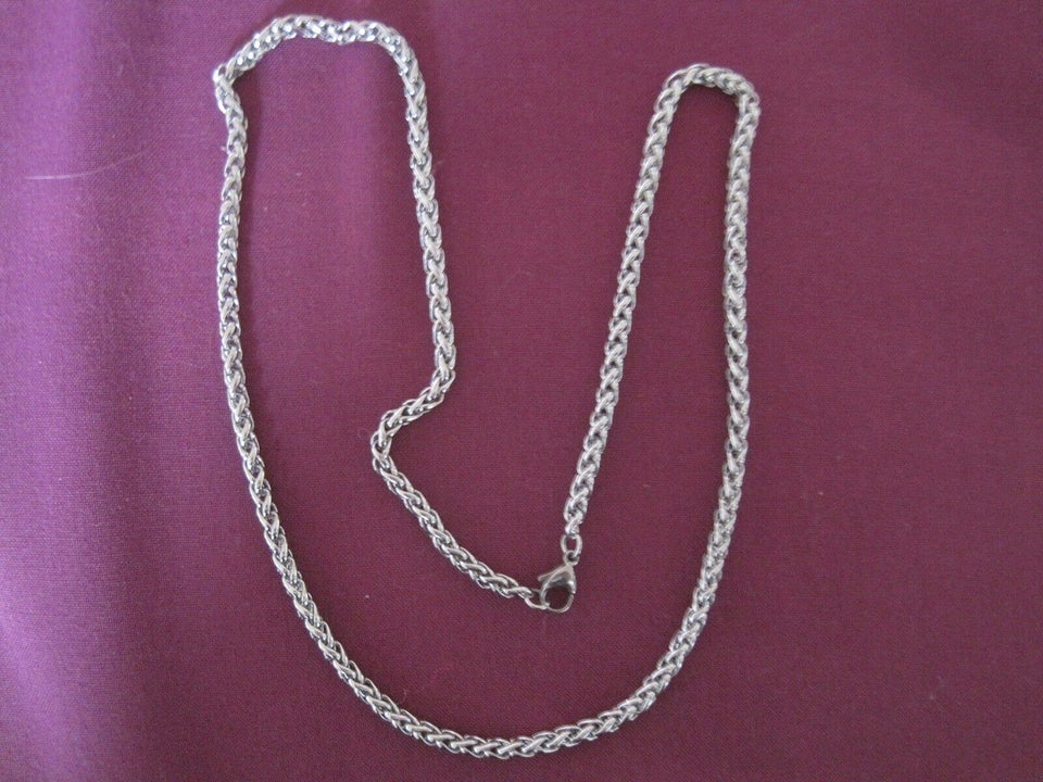 Halskæde, stål, 57 cm