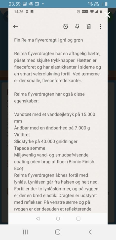 Flyverdragt, Flyverdragt, Reima