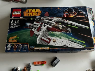 Lego Star Wars, 75051, Lego Star Wars 75051. Jedi Scout Fighter. Fra 2014. Er åbnet og samlet. Frems