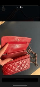 CHANEL Calfskin On the Bund Pochette Dark Red 1265426