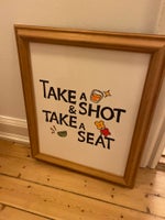 Billede til bryllup, Take a shot & take a seat, motiv: Take a