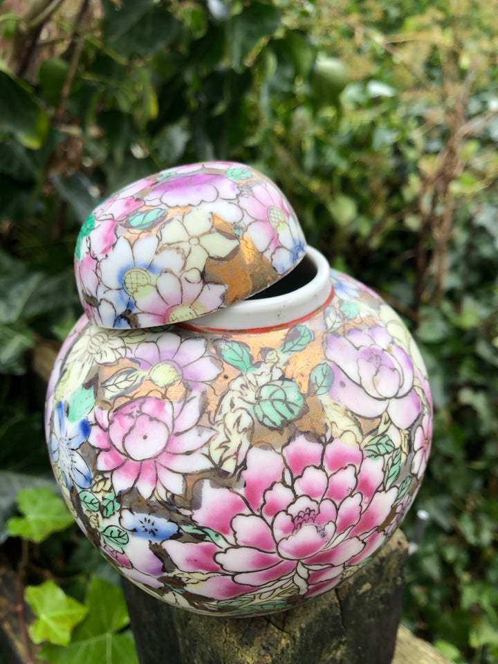 Smuk gammel Kinesisk krukke med låg/Bojan/vase, Kinesisk