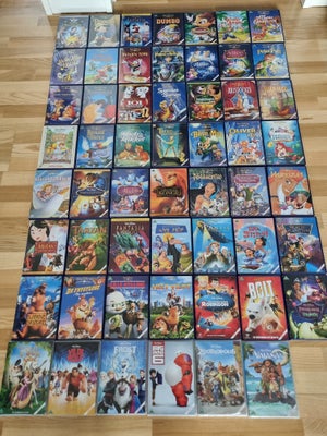 Disney Klassikere 1-55, DVD, tegnefilm, Sælges samlet. Kun brugt få gange. Vaiana i original emballa