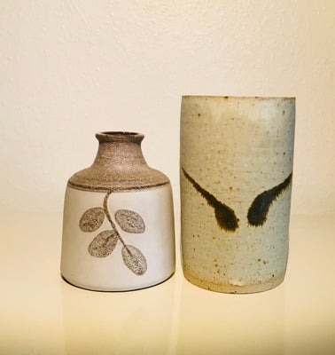 Vase, Retro keramikvase, Strehla, To fine retro keramikvaser.

TV: Vase fra østtyske Strehla med bla
