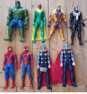 Marvel Avengers Spiderman Hulk Thor Vision, Marvel, Sælger her en flok Marvel Avengers, Superman Fig