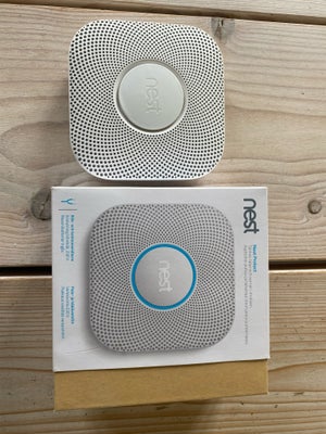 Røgalarm, Google Nest, Google - Nest Protect Smart Røg Detector - Ledning 230 V. 
Kun brugt en måned