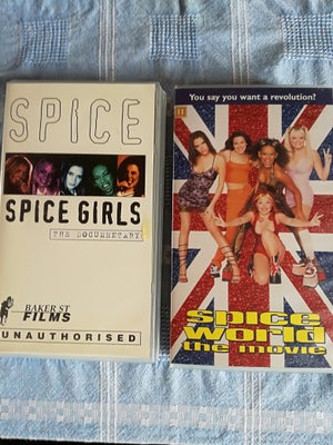 Musikfilm, Spice Girls, instruktør ukendt, To vHS-film med Spice Girls. Sælges for 50,- pr. stk., be