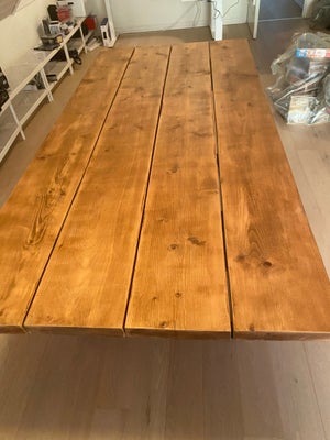 Spisebord, Plankebord, Mani pine , b: 100 l: 210, Smukt bord fra mani pine - fremstår som nyt