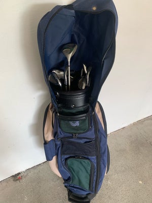 Dame golfsæt, Golftaske med diverse køller, handske, pointtæller m.v.