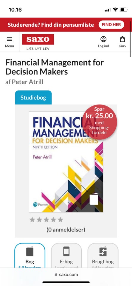 Financial Management for decision makers, Peter Atrill, år