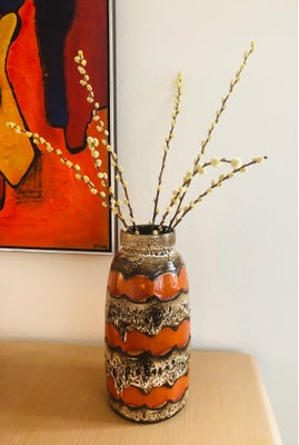 Keramik, Gulvvase , West Germany, Super lækker vintage West Germany gulvvase.
Vasen måler 38 cm. i h