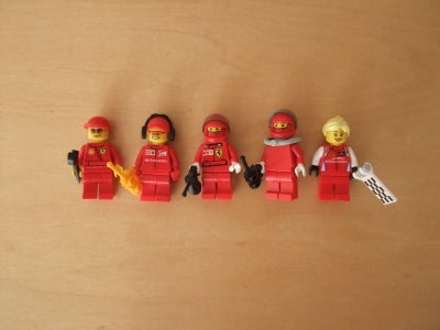 Lego Minifigures, Lego Racers Ferrari Figurer, 5 Figurer+5xTilbehør.
Samlet pris.