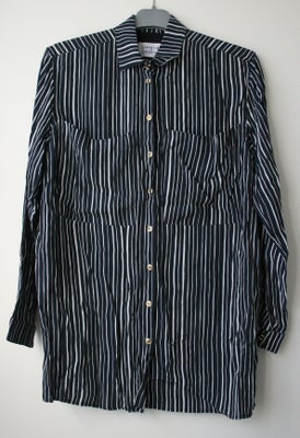 Skjorte, Libertine, str. 36, Marineblå/hvid, 100% Viscose, Ubrugt, 
Stribet skjorte med to brystlomm