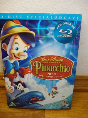 Pinocchio (2 disk), DVD, animation, Walt Disney tegnefilm nr. 2 fra 1940.

Tlf. 9385 3436

Sender ge