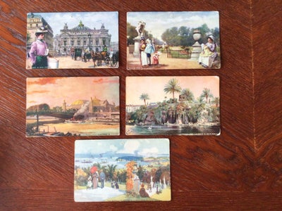 Postkort, 5 antikke OILETTE fra ca. 1910, Velholdte postkort. Trykt hos Raphael Tuck & Sons, England