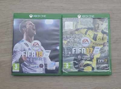 Fifa 17 og 18, Xbox One, sport, Sælges samlet.