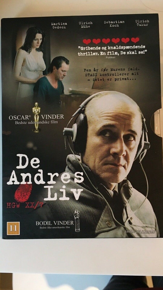 De Andres liv, DVD, thriller