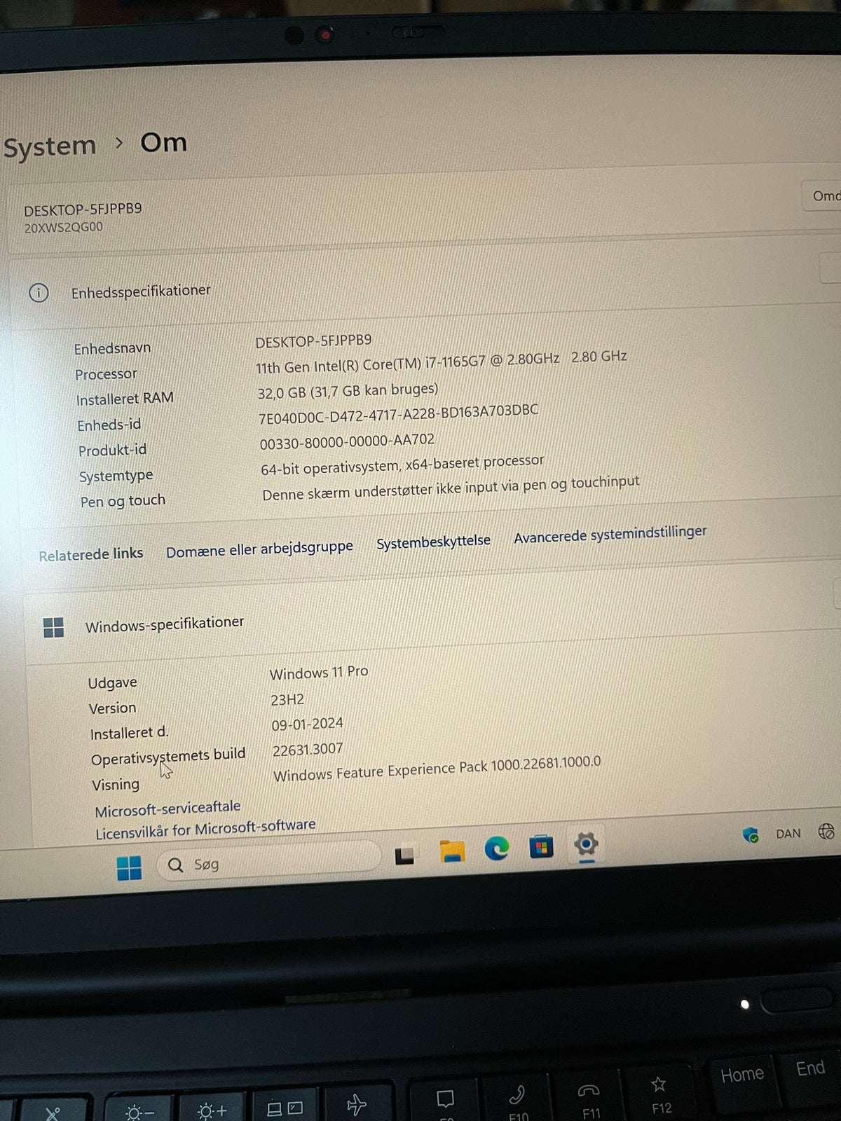 Lenovo ThinkPad X1 gen 9 4G , 2.80 GHz, 32 GB ram