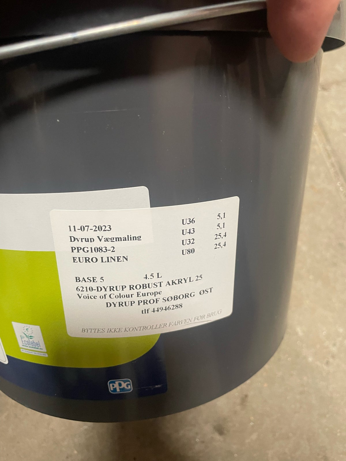 Vægmaling, Dyrups, Ca 4 liter liter