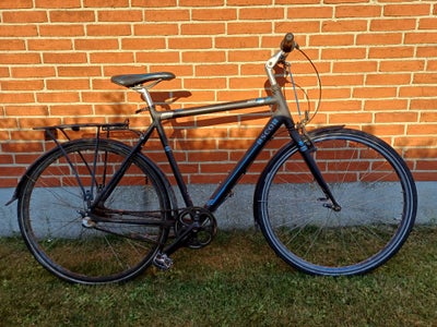Herrecykel,  SCO, SCO Citybike, 28 tommer hjul, 57 cm stel, 3 indvendige gear, flad på det ene hjul,