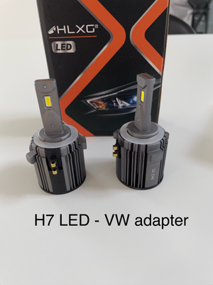 Lys og lygter, Nye H7 LED pærer i høj kvalitet.
Tilpasset til biler der kører med speciel pæreadapte