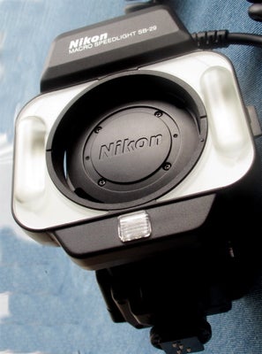 Rundblitz, Nikon, SB-29, Perfekt, NIKON- rundblitz også kaldet "Marcro Speed Flash" sælges!
Den er s