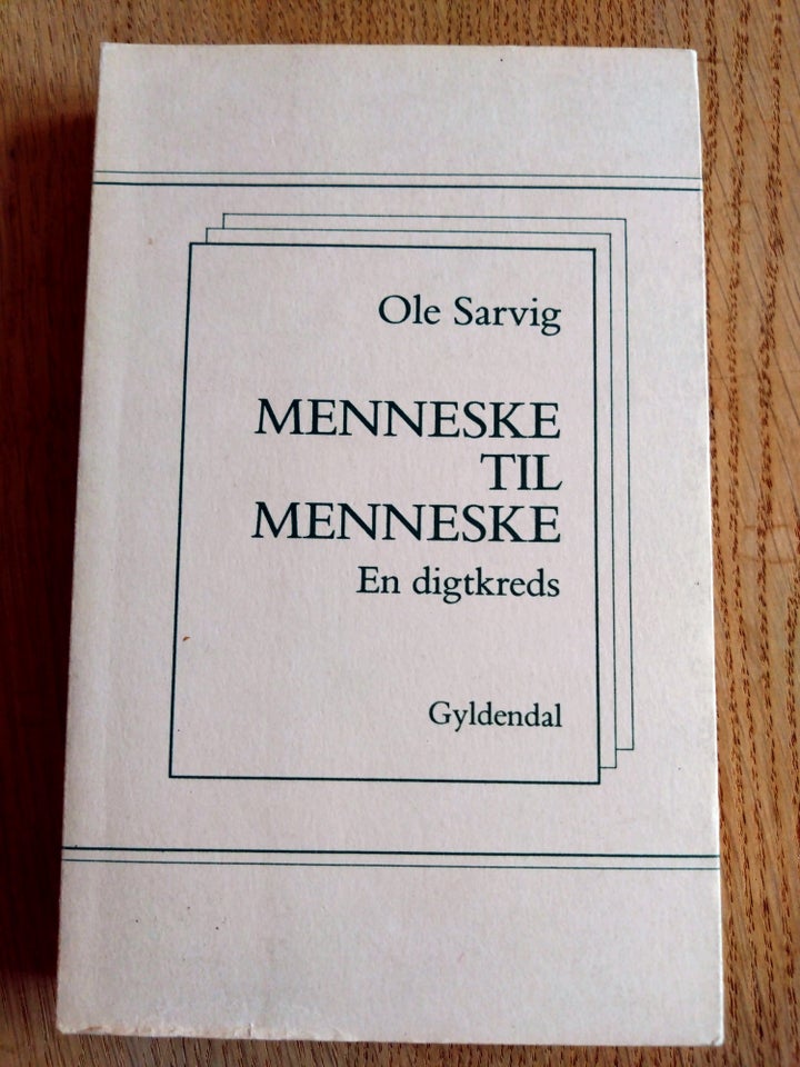 Menneske til menneske, Ole Sarvig, genre: digte