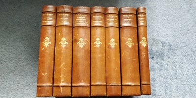 Forskellige titler, Jack London, genre: roman, 7 indbundne bøger i læder af Jack London.
Sælges for 