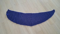 Tørklæde, Strikket asymmetrisk uldtørklæde, str. 130 cm