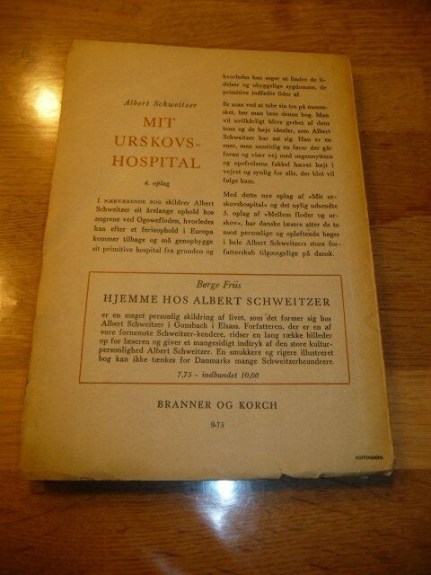 Mit Urskovshospital, Albert Schweitzer, genre: biografi