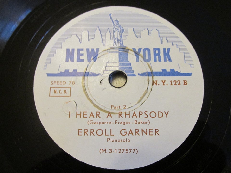 78, Errol Garner piano solos, I hear rhapsody part 1 & 2