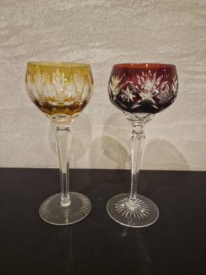 Glas, 2 vin glas krystal sælges, Prisen er for dem begge