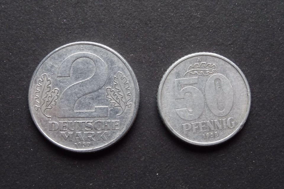 Vesteuropa, mønter, 2 Mark