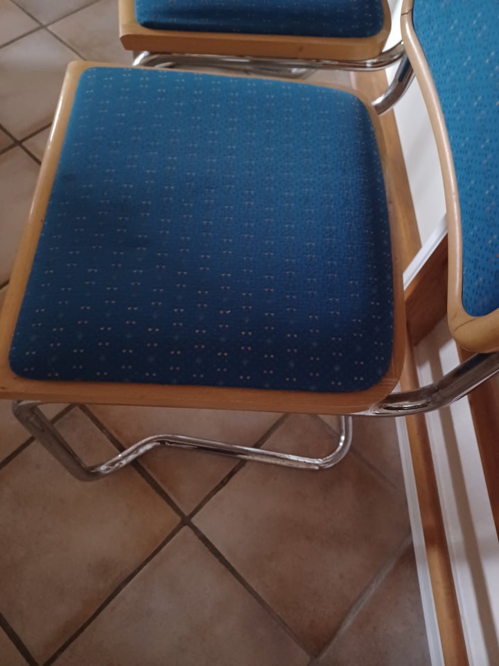 Spisebordsstol, Træ metal stof, Frisvinger stol