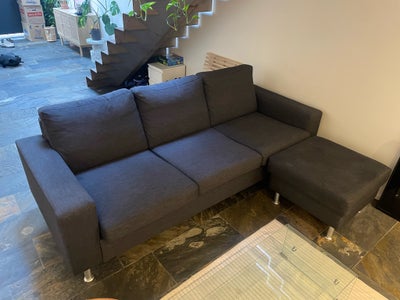 Sofa, 3 pers. , Amtoft møbler, Fin sofa fra amtoft møbler med aftageligt betræk og flytbar puf. Alub