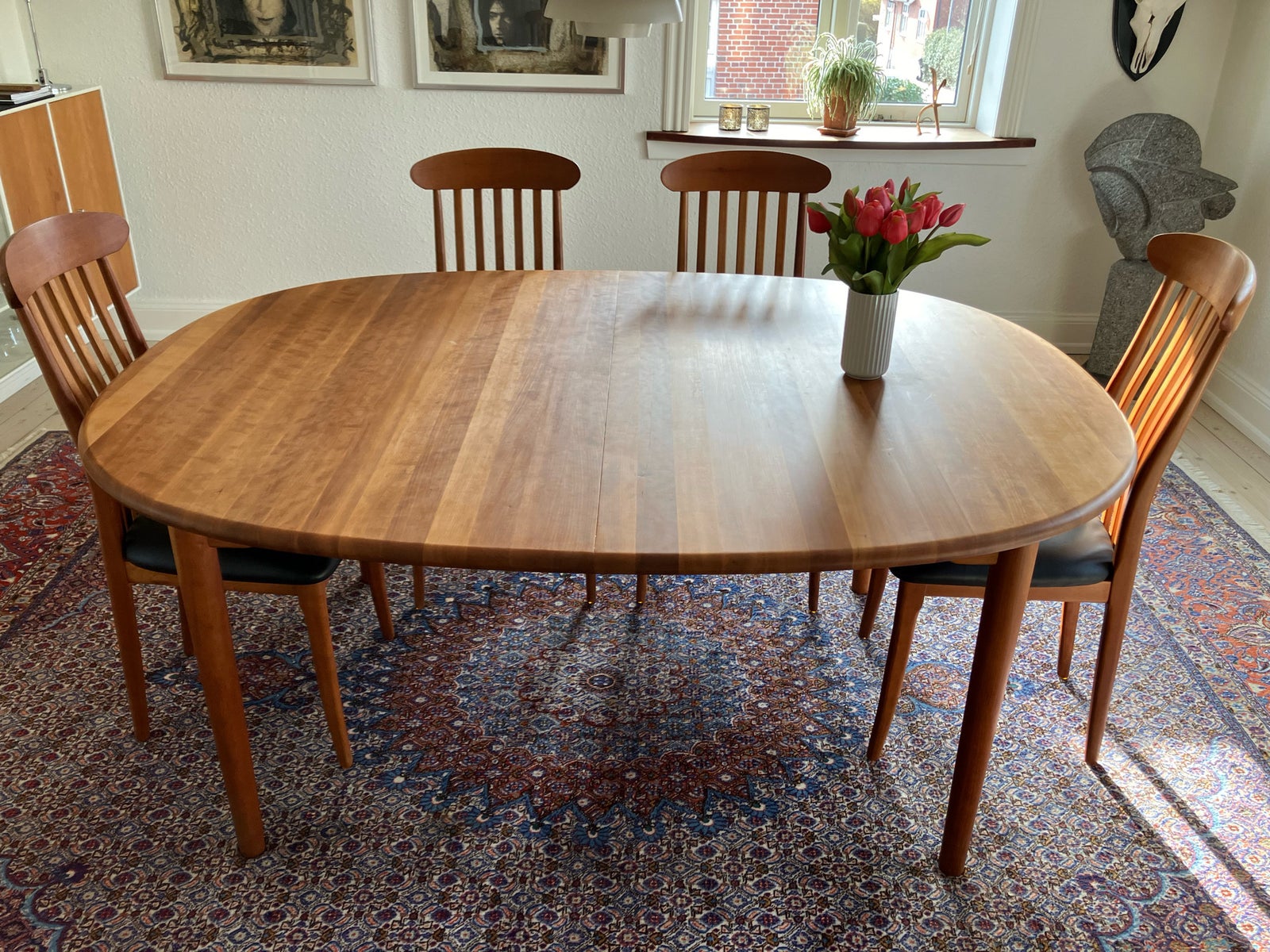 Spisebord m/stole, Massiv kirsebærtræ , Brdr Andersen
