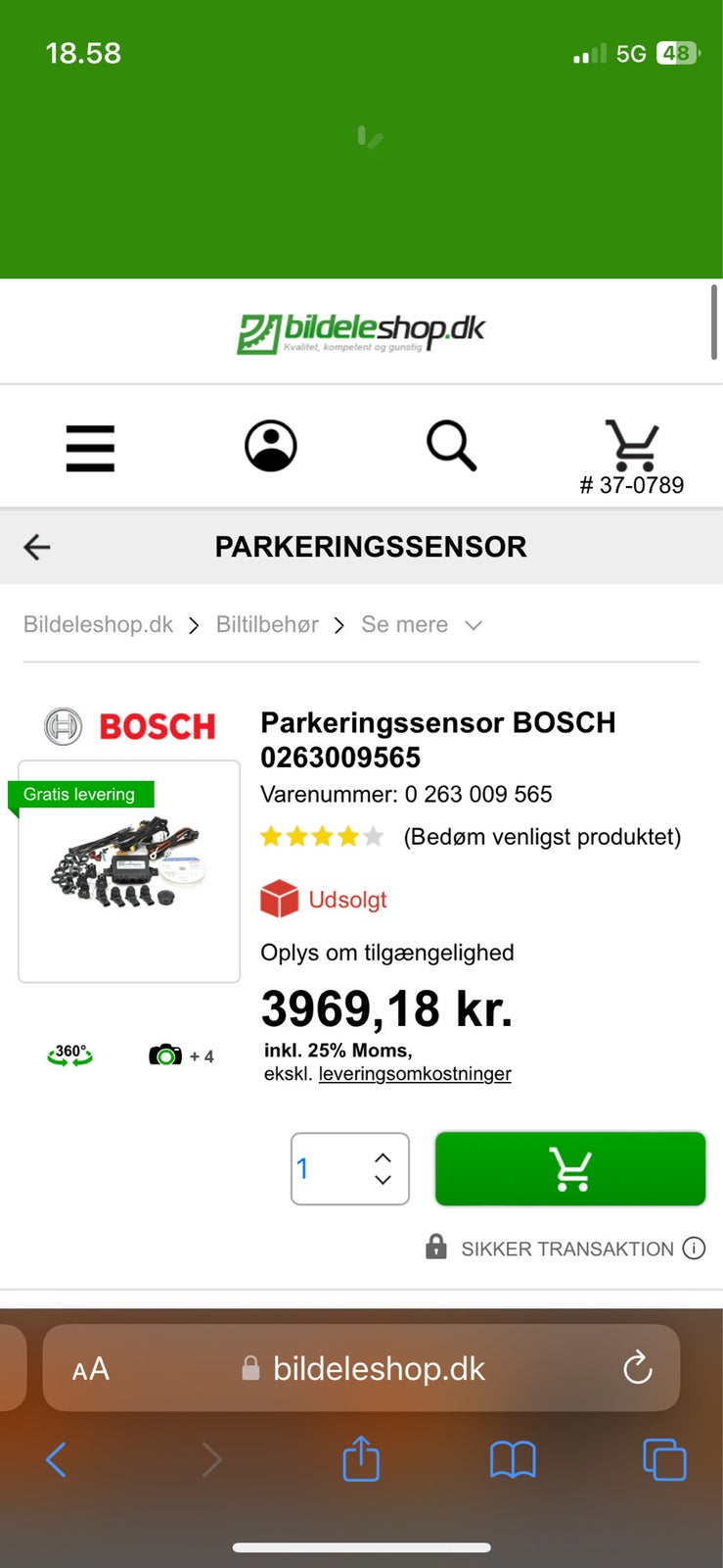 Baksensor, Andet mærke